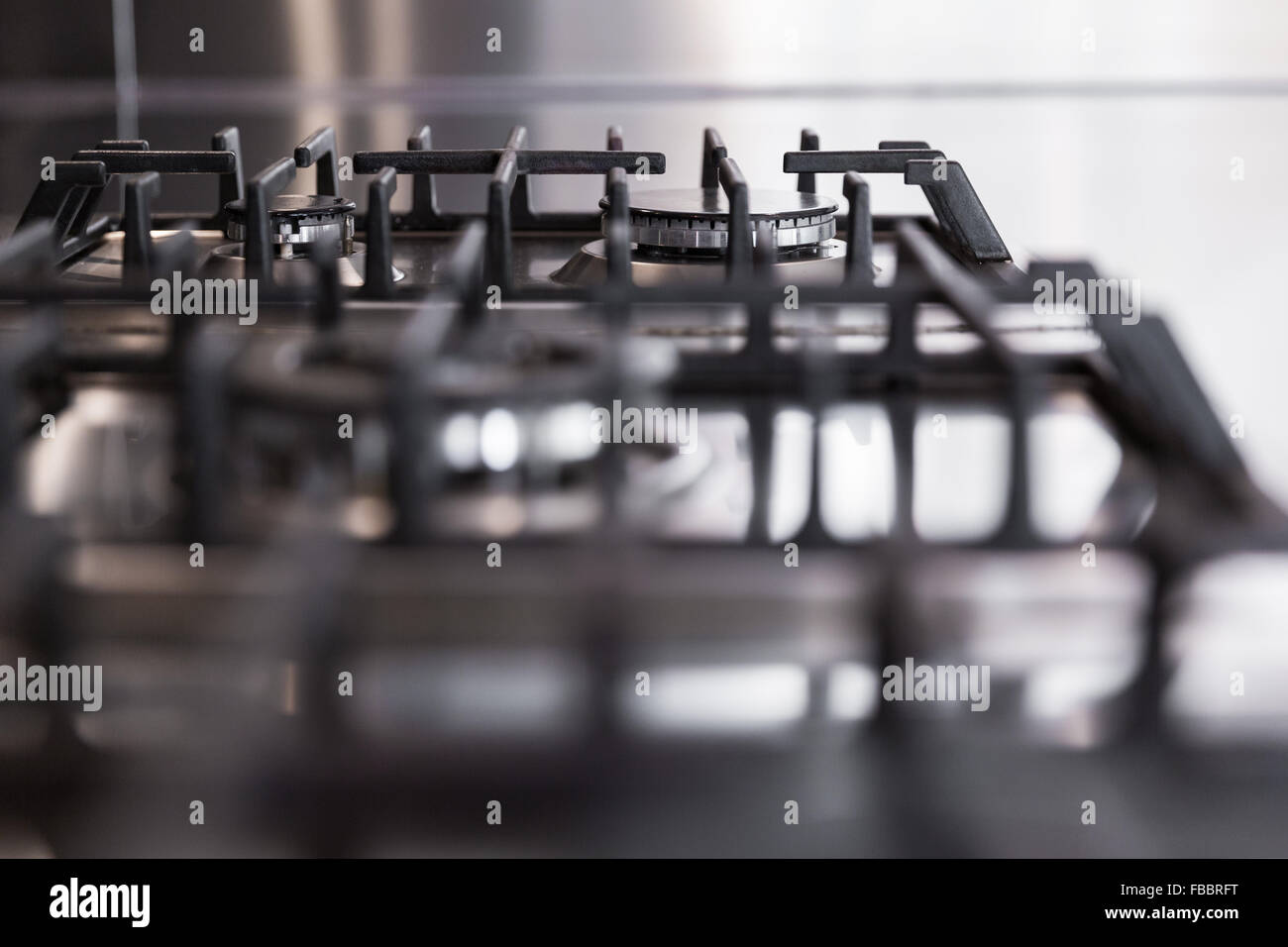 Détail de cuisinières à gaz, le concept de cuisine Banque D'Images