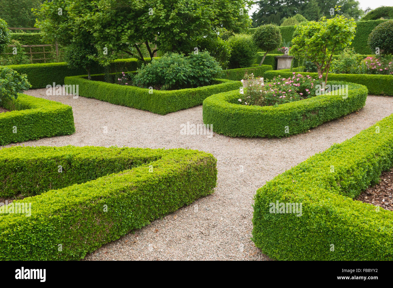 Jardins du Château de tambour - près de Drumoak, Aberdeenshire, Ecosse. Banque D'Images