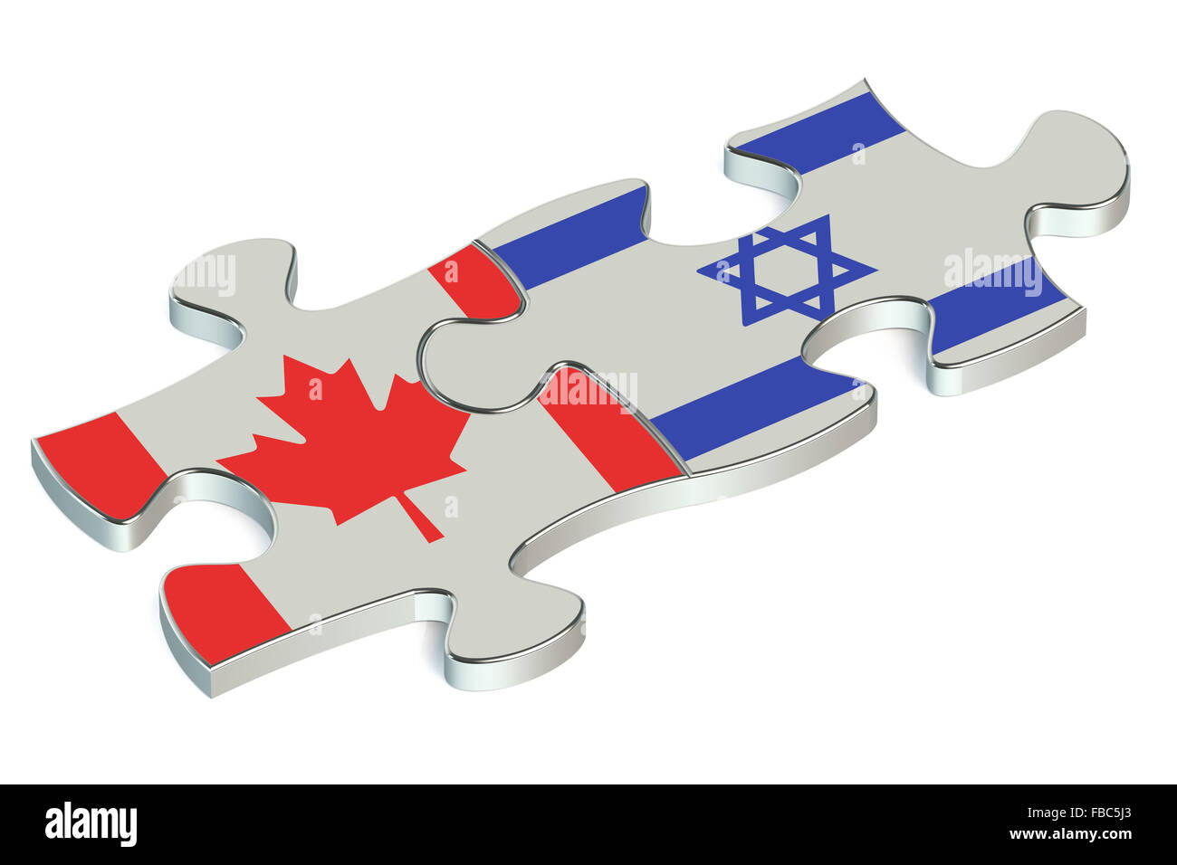 Le Canada et Israël puzzles de drapeaux Banque D'Images