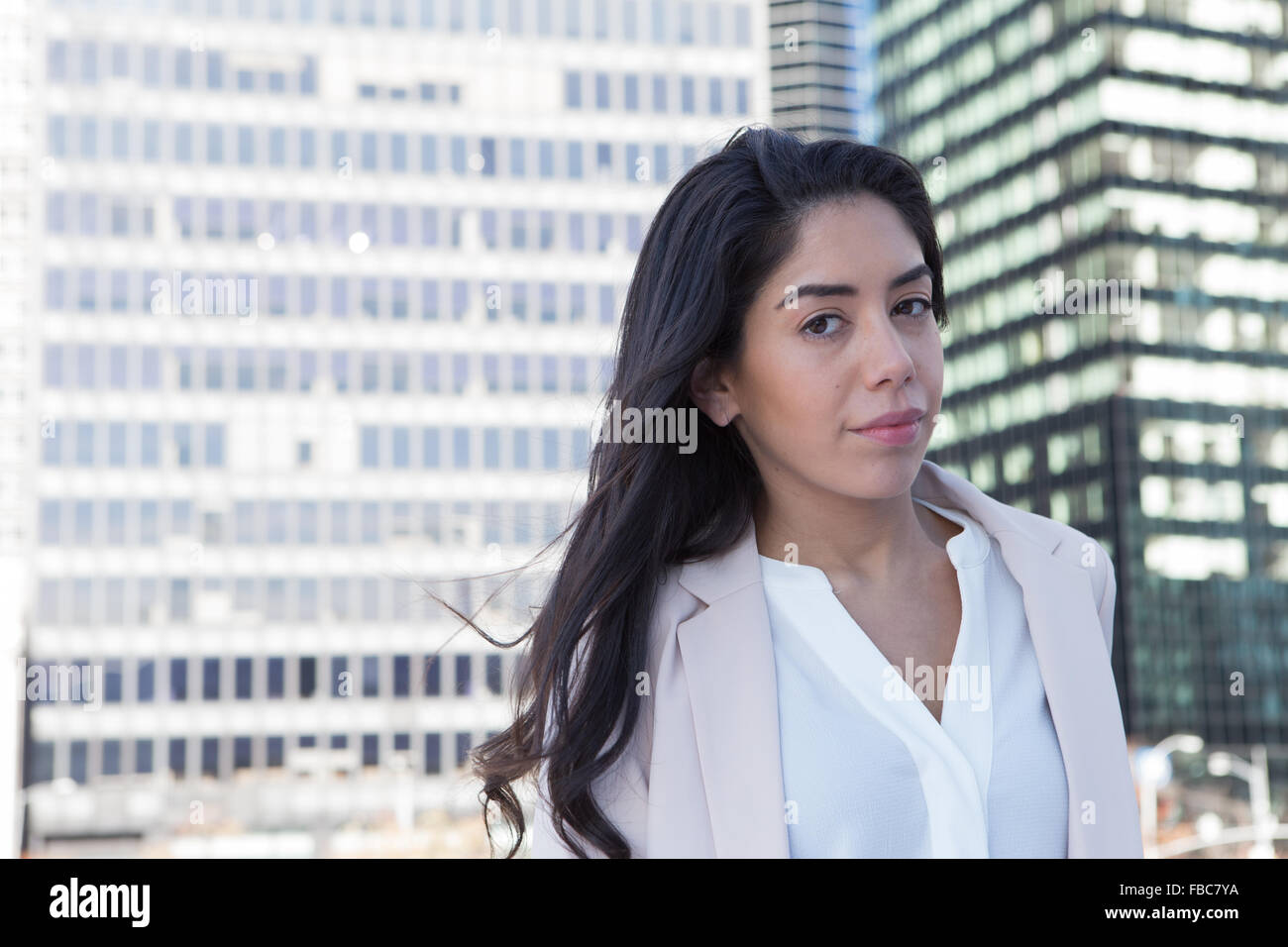 Les jeunes professionnels d'Amérique latine. womay Photographié dans la ville de New York en novembre 2015 Banque D'Images