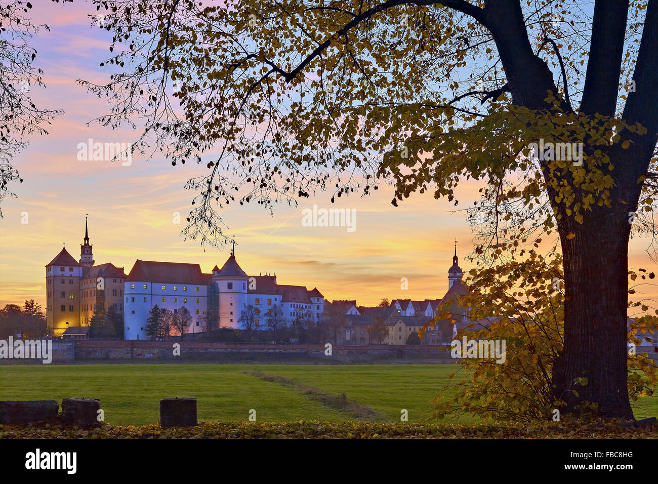 Le Château de Hartenfels à Torgau, Saxe, Allemagne Banque D'Images