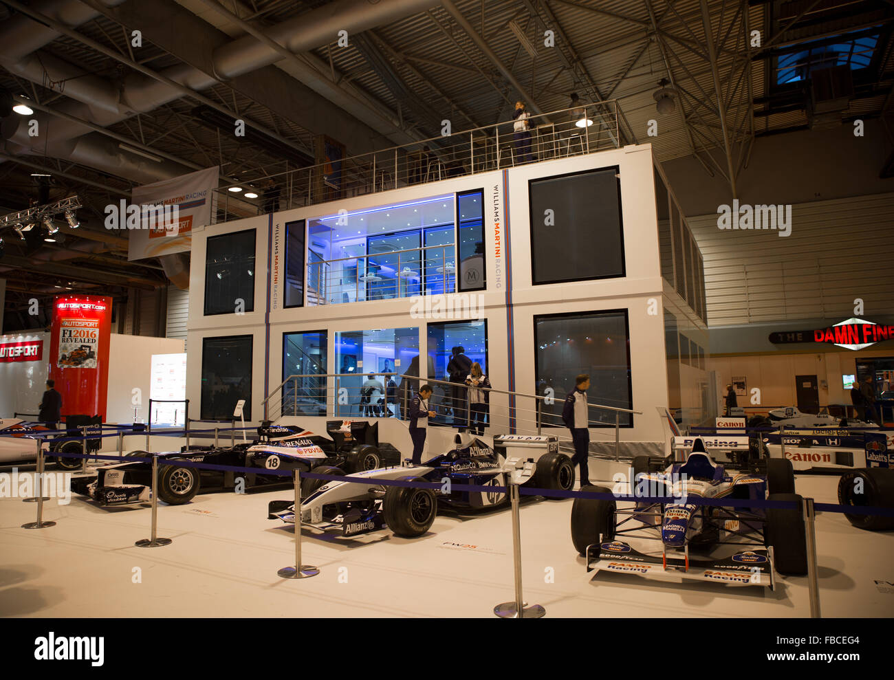 Birmingham, UK. 14 Jan, 2016. Williams F1 l'affichage à l'autosport hier et d'aujourd'hui F1 cars Crédit : Steven re/Alamy Live News Banque D'Images