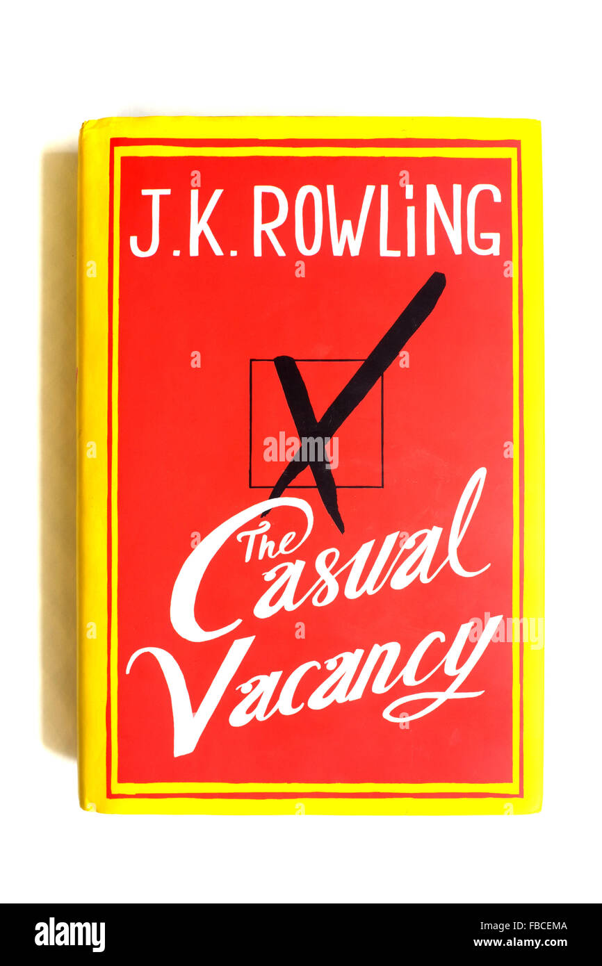 La vacance par J.K. Rowling photographié sur un fond blanc. Banque D'Images