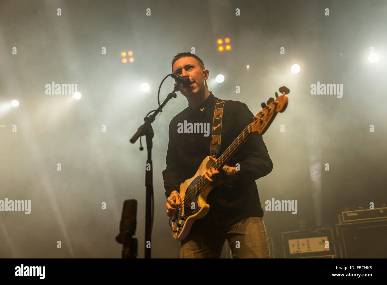 Londres, Royaume-Uni, le 14 Jan 2016. Les performances live des esclaves à l'O2 Kentish Town Forum. © Robert Stainforth/Alamy Banque D'Images