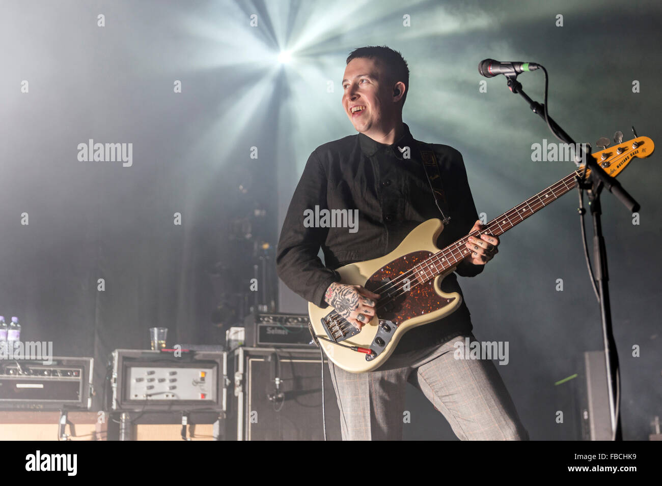 Londres, Royaume-Uni, le 14 Jan 2016. Les performances live des esclaves à l'O2 Kentish Town Forum. © Robert Stainforth/Alamy Banque D'Images
