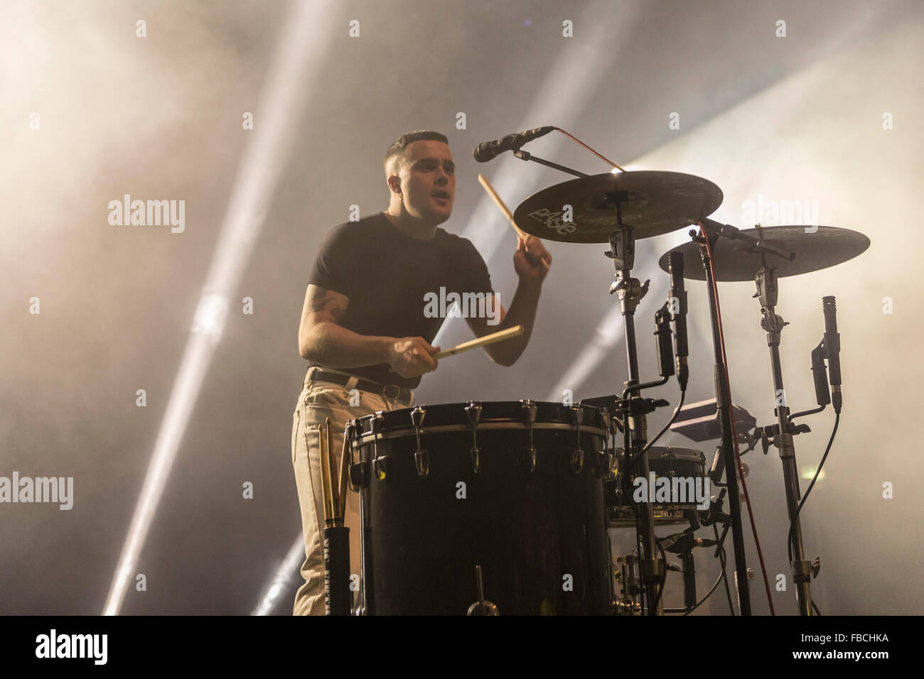 Londres, Royaume-Uni, le 14 Jan 2016. Les performances live des esclaves à l'O2 Kentish Town Forum. © Robert Stainforth/Alamy Banque D'Images