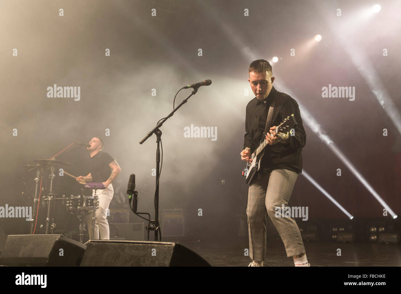 Londres, Royaume-Uni, le 14 Jan 2016. Les performances live des esclaves à l'O2 Kentish Town Forum. © Robert Stainforth/Alamy Banque D'Images