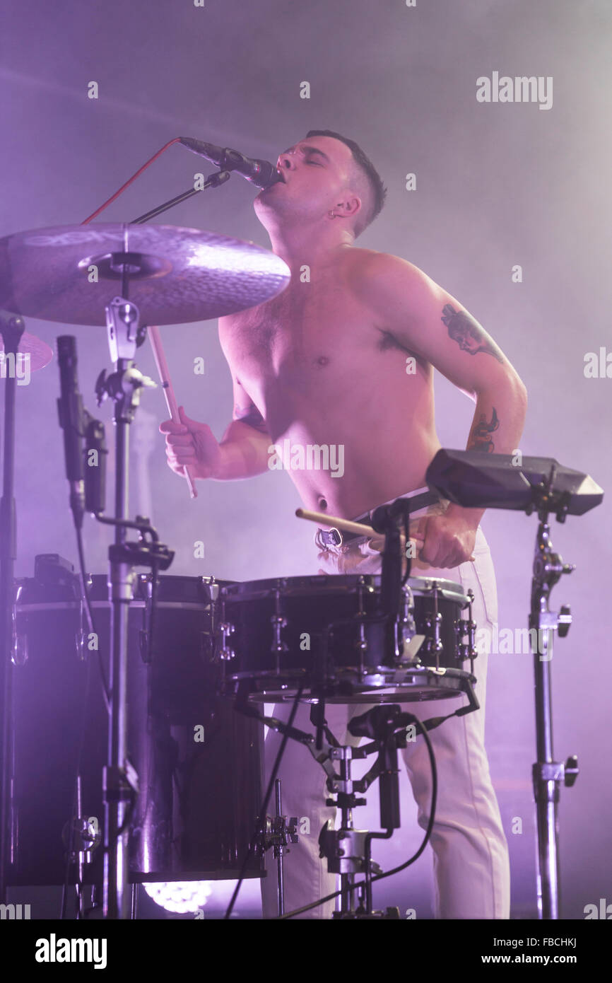 Londres, Royaume-Uni, le 14 Jan 2016. Les performances live des esclaves à l'O2 Kentish Town Forum. © Robert Stainforth/Alamy Banque D'Images