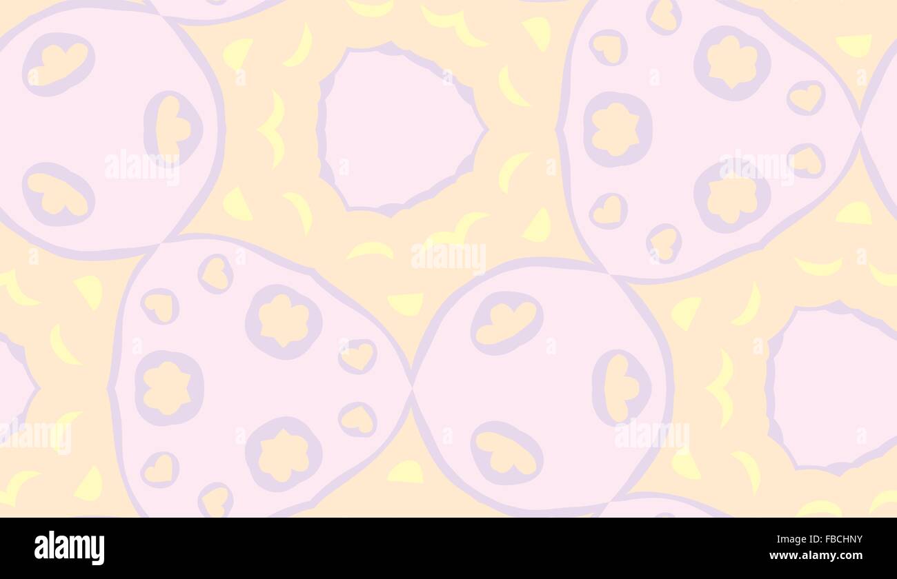 La répétition de l'arrière-plan jaune et rose formes impaires symétrique Illustration de Vecteur