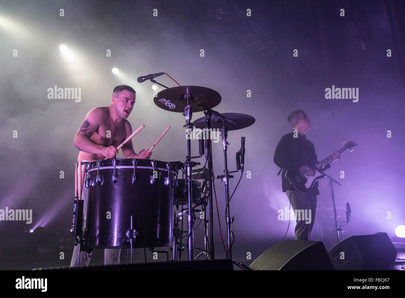 Londres, Royaume-Uni, le 14 Jan 2016. Les performances live des esclaves à l'O2 Kentish Town Forum. © Robert Stainforth/Alamy Banque D'Images