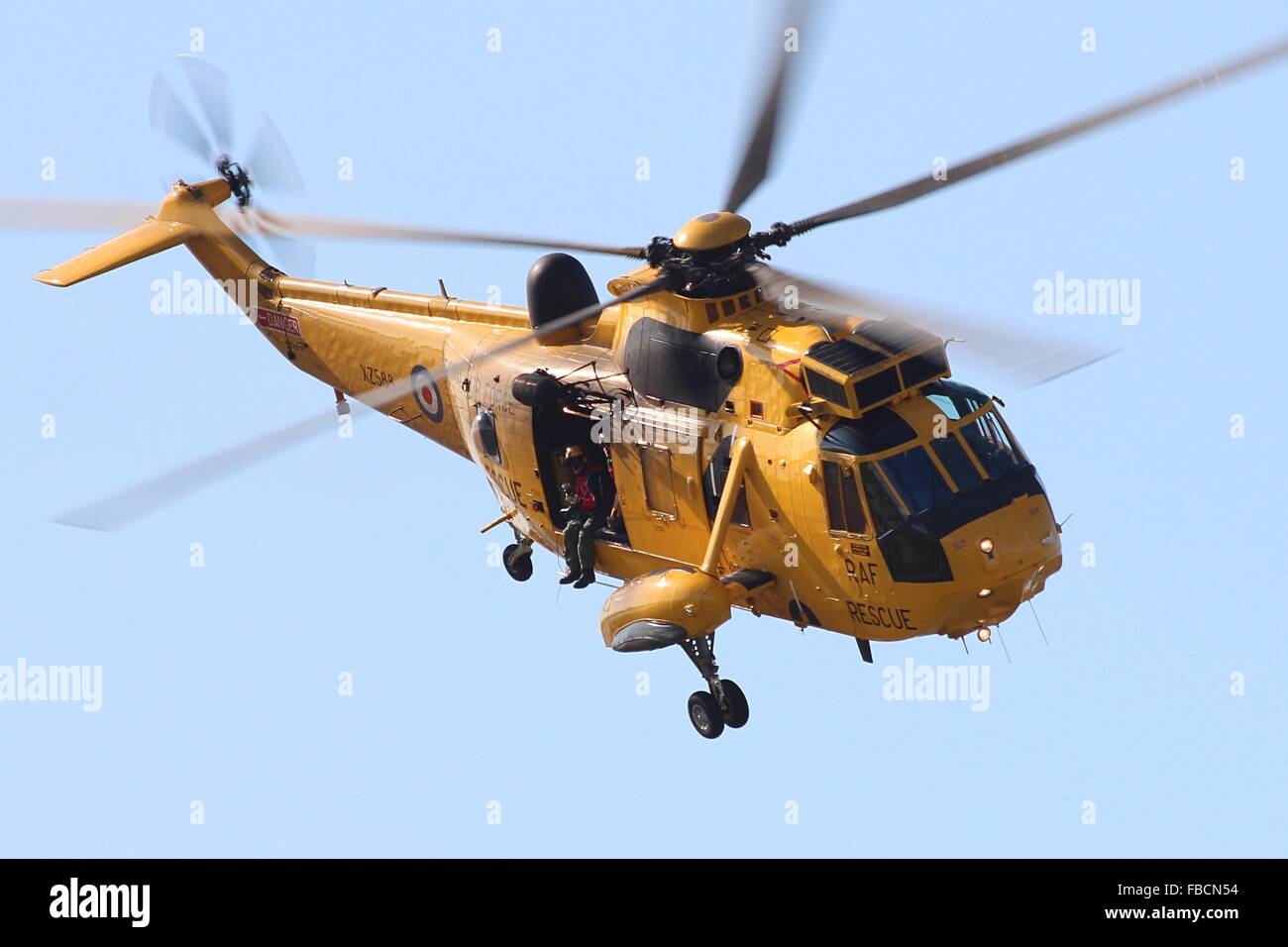 XZ588, un Westland Sea King HAR3 de la Royal Air Force, l'affichage à la RAF Leuchars Air Show. Banque D'Images