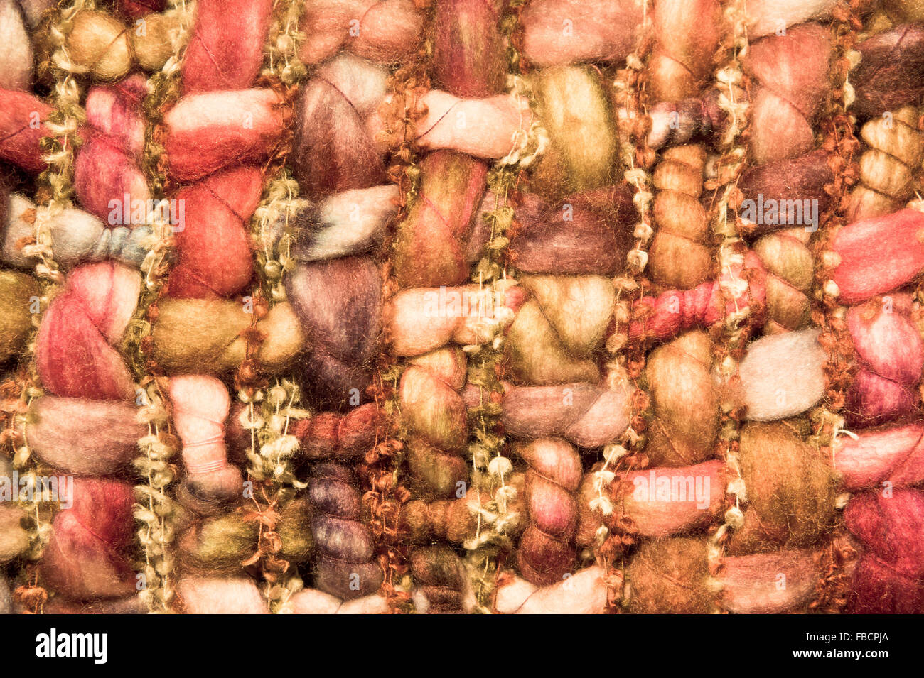 Partie d'une couverture de laine avec des tons couleur Banque D'Images