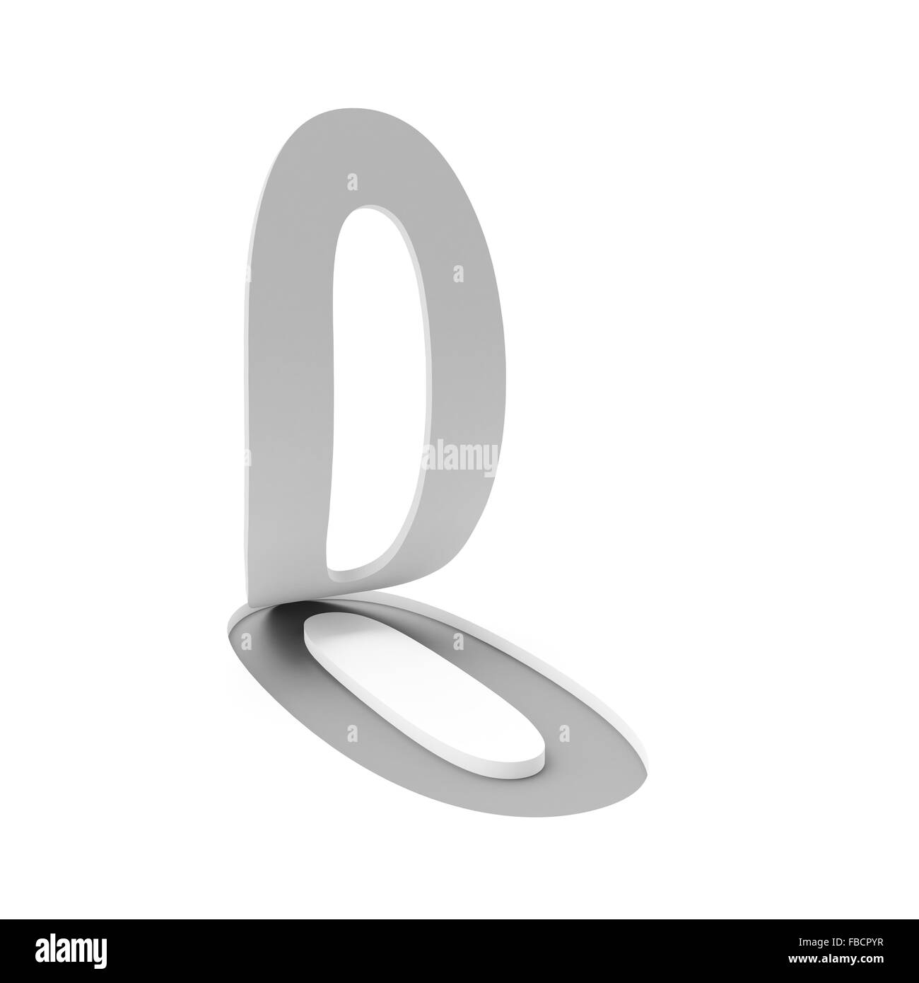 Le nombre zéro, 3D render Banque D'Images