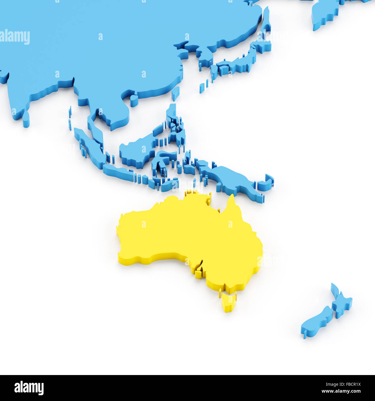 Carte de l'Australie Banque D'Images
