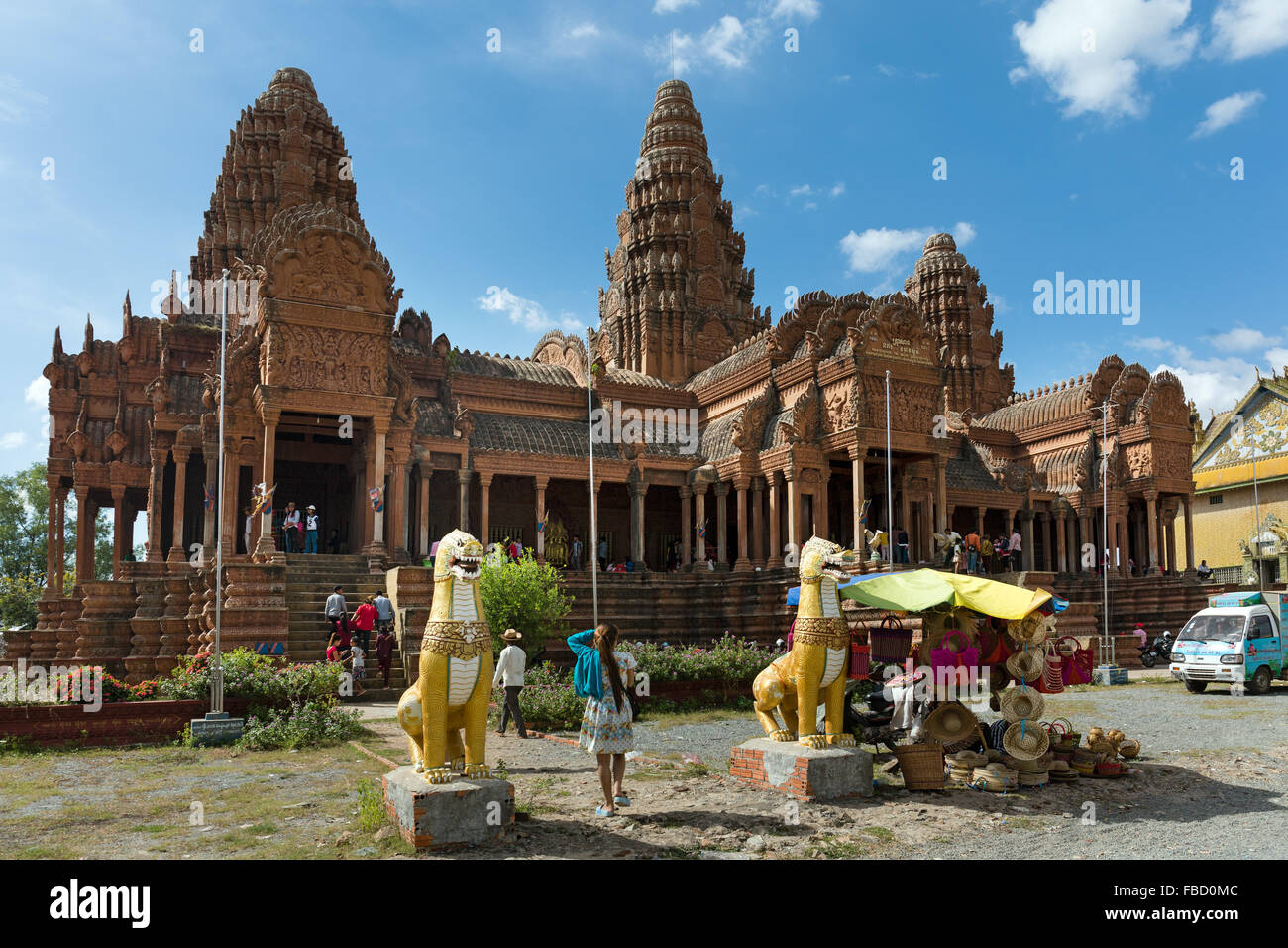 Prasat Phnom Penh, temple à Sangkat Ponhea Pon, District de Ponhea Lueu, Phnom Penh, Cambodge Banque D'Images