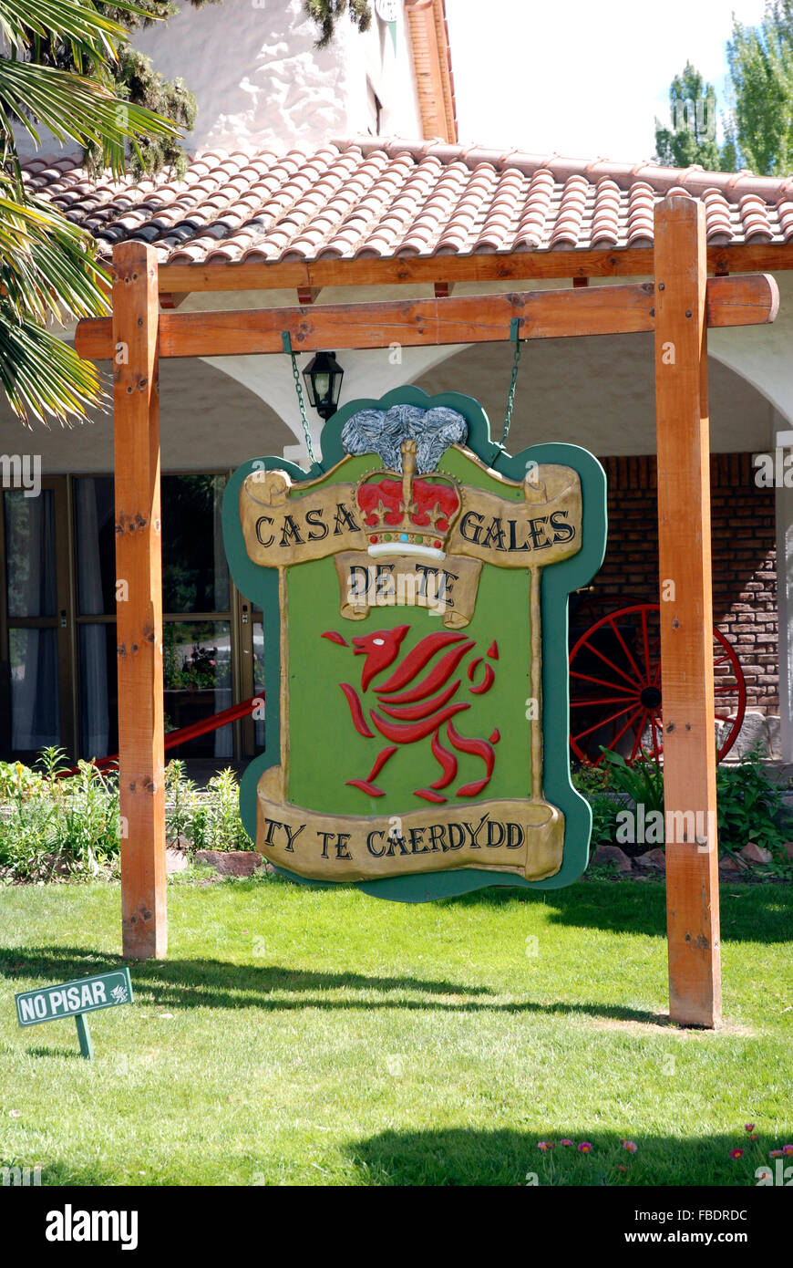 Maison de Thé Gallois en Patagonie Banque D'Images