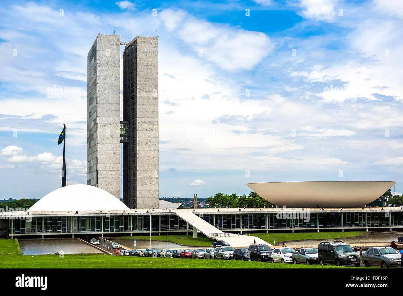 Brasilia, Brésil - 20 novembre 2015 : Congrès national brésilien de la construction de Brasilia, capitale du Brésil. Banque D'Images