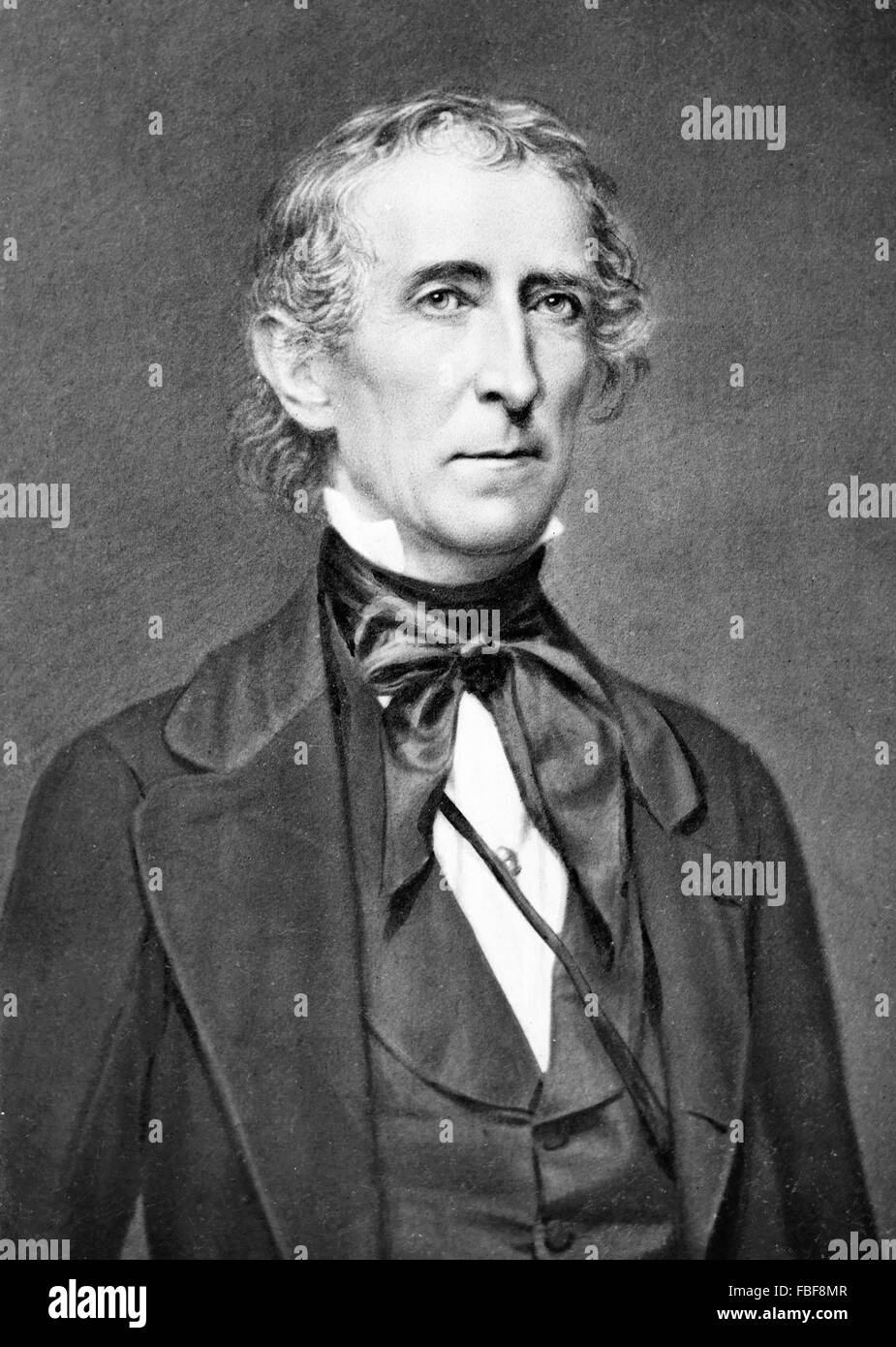 John Tyler. Daguerréotype du 10e président des États-Unis, à partir de la Collection Brady-Handy, c 1860-1865 Banque D'Images