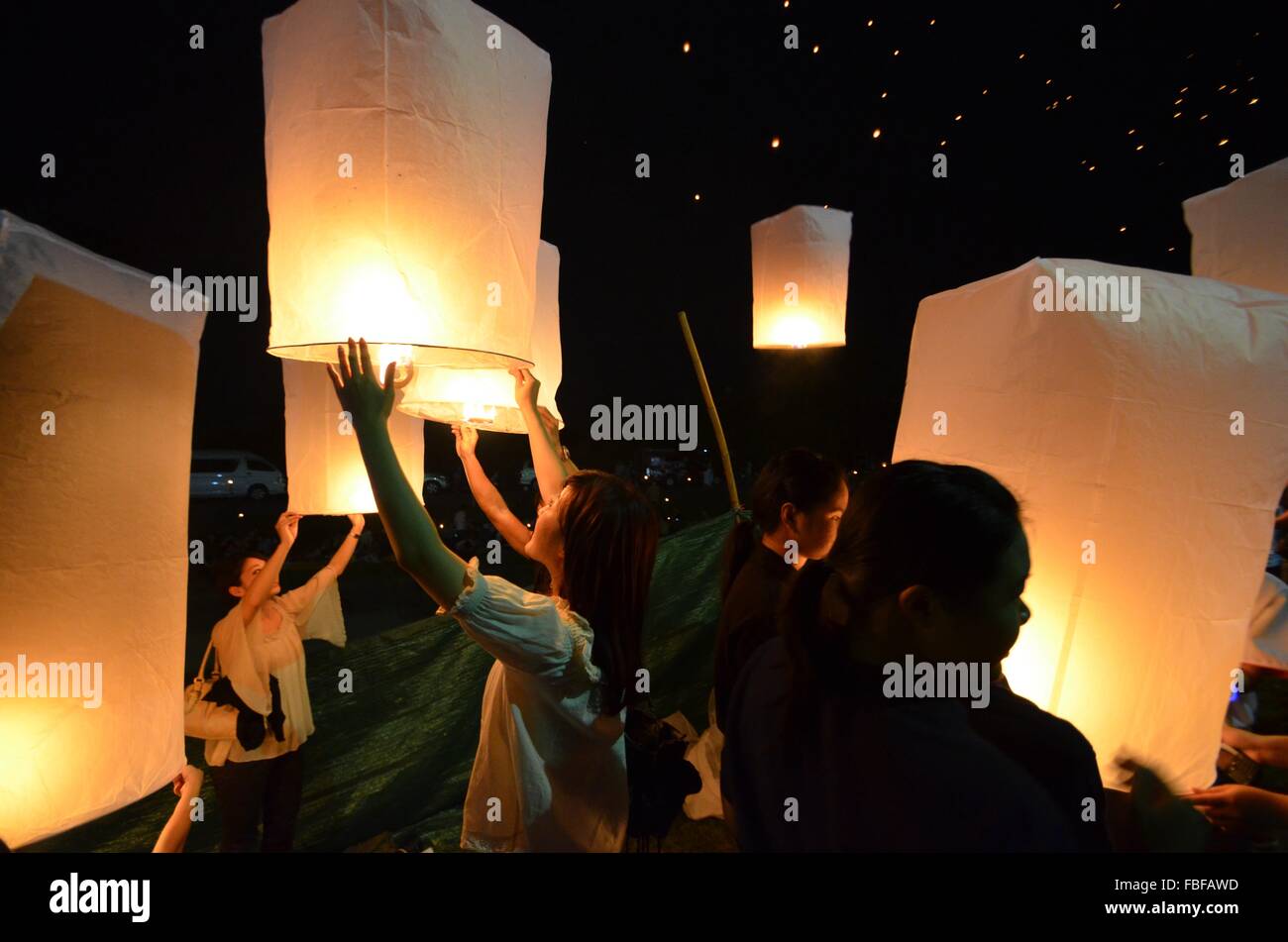Loy Krathong Yee Peng Lantern Festival Banque D'Images
