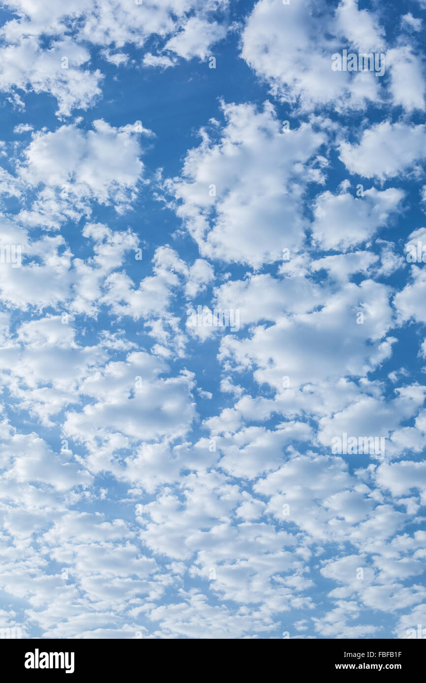 Les rayons du soleil dans le ciel nuageux. Arrière-plan de la nature. Banque D'Images