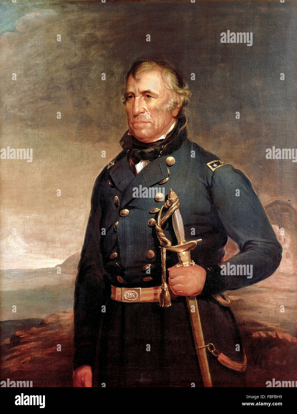 Zachary Taylor, portrait du 12e Président des Etats-Unis, par Joseph Henry Bush, 1848 Banque D'Images