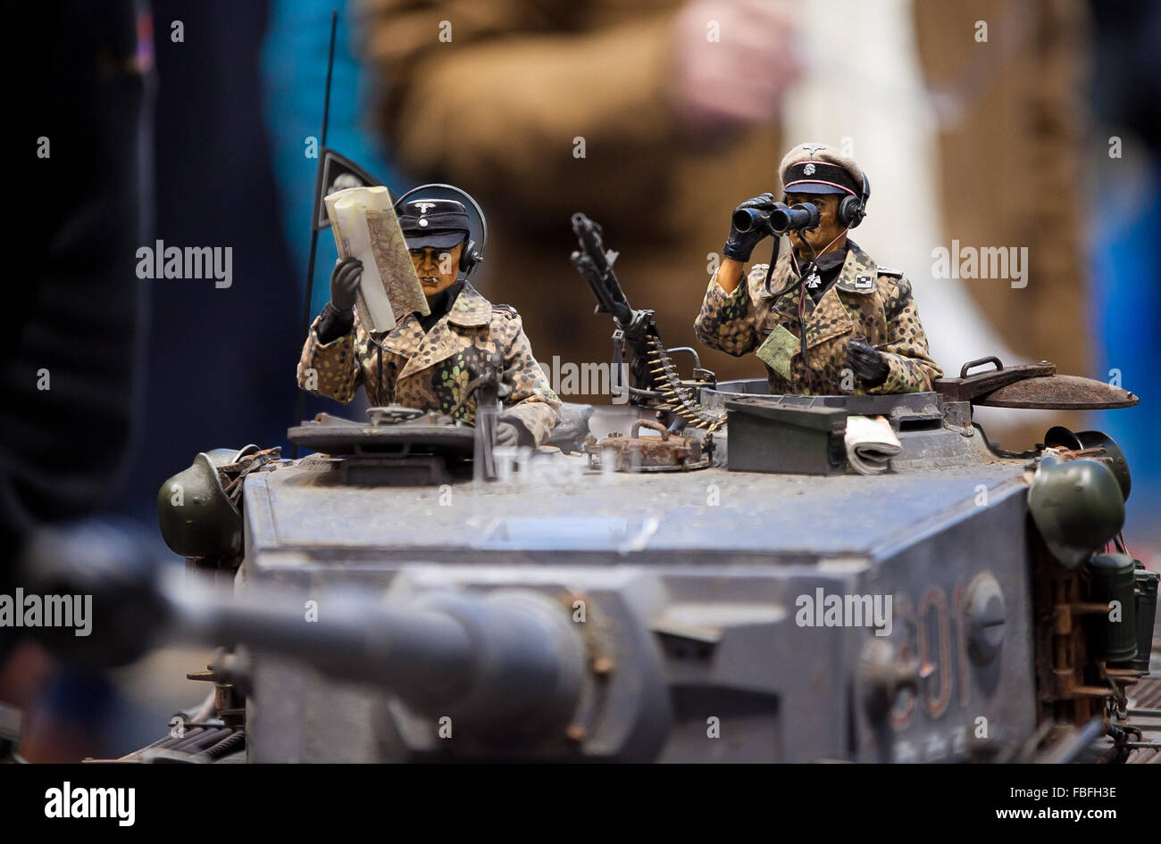 Londres, Royaume-Uni. 15 Jan, 2016. Un modèle de réservoir est affiché durant la 20e Exposition de Londres l'ingénierie des modèles à Alexandra Palace le 15 janvier 2016 à Londres, en Angleterre. L'événement de trois jours qui a eu lieu entre les 15 et 17 janvier en vedette plus de 2000 œuvres de plus de 50 clubs et sociétés d'ingénierie nationales. Credit : Dinendra Haria/Alamy Live News Banque D'Images