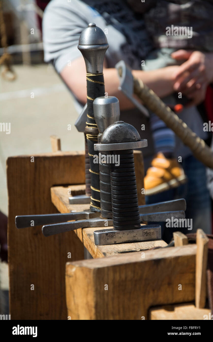 Décoration à un Knoght Festival à l'heure d'été. Banque D'Images