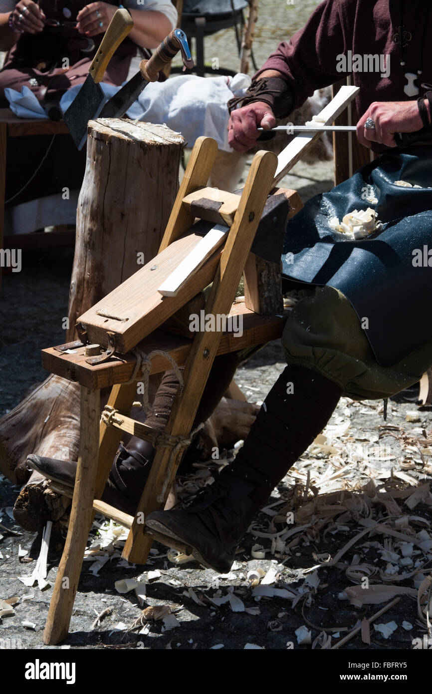 Décoration à un Knoght Festival à l'heure d'été. Banque D'Images