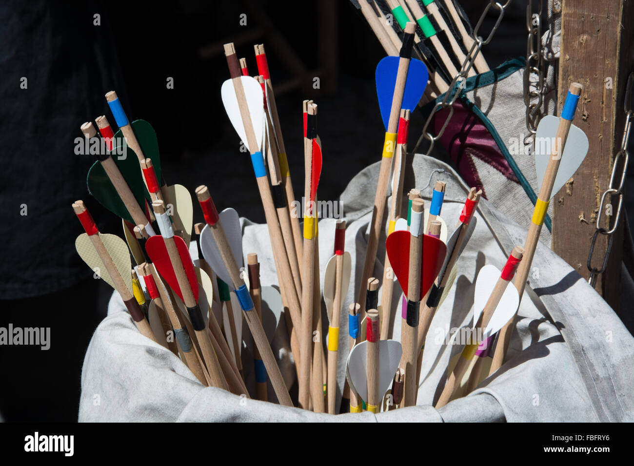 Décoration à un Knoght Festival à l'heure d'été. Banque D'Images
