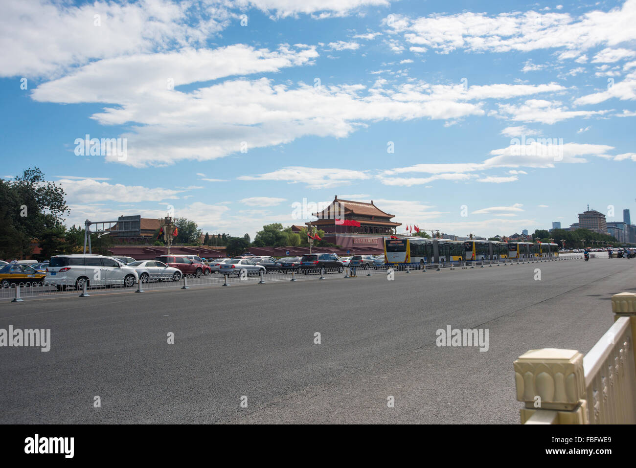 La porte de Tiananmen, l'entrée de la Cité Interdite occupe une extrémité de la Place Tienanmen à Pékin, Chine Banque D'Images