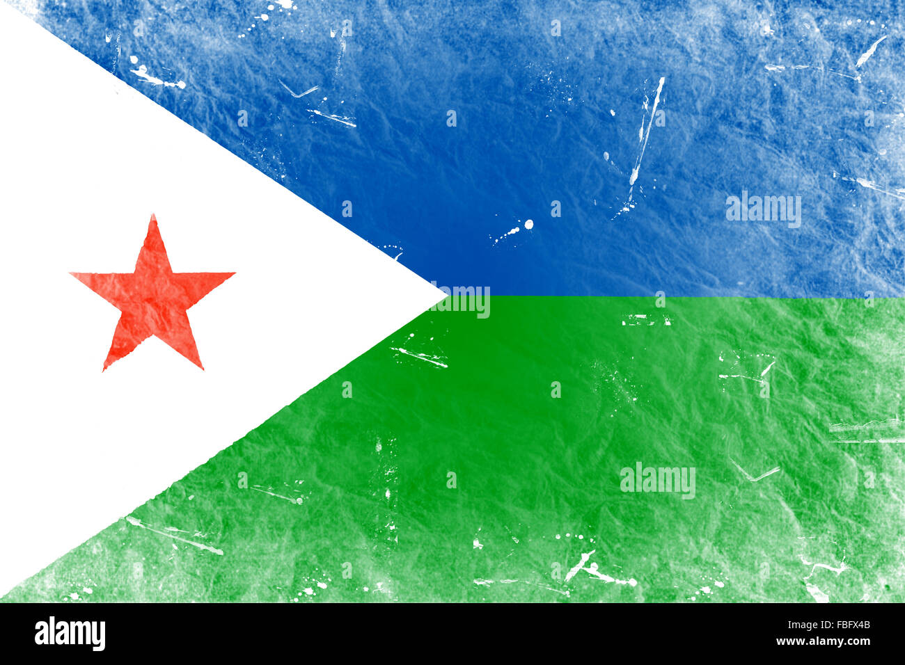 Le drapeau de Djibouti Banque D'Images