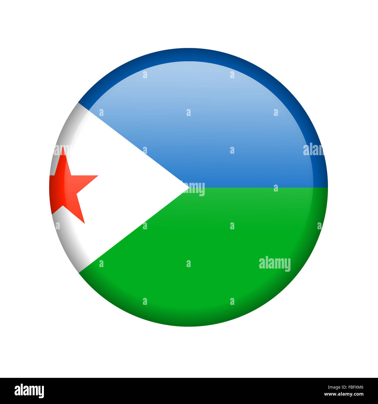 Le drapeau de Djibouti Banque D'Images