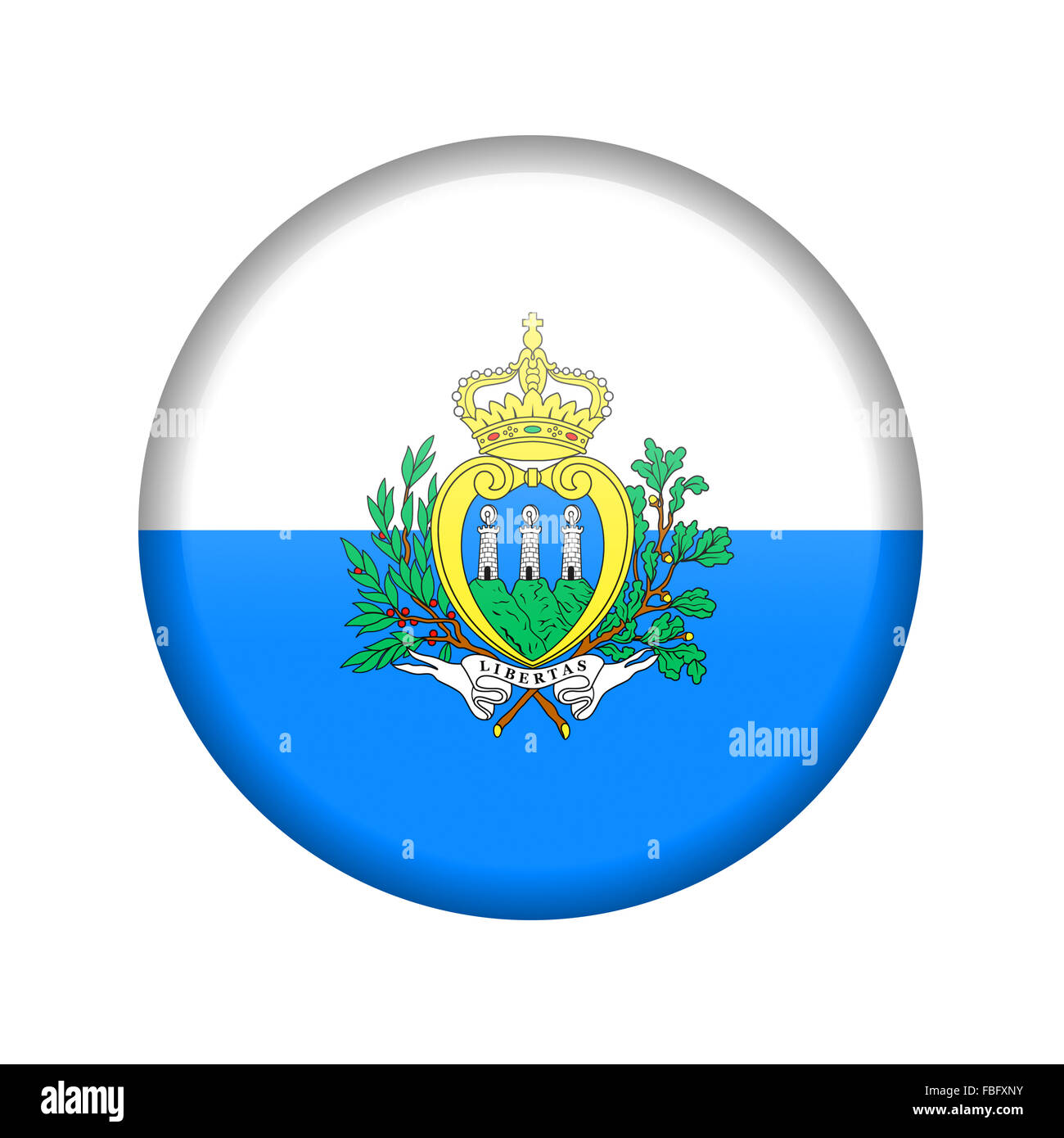 Le drapeau de Saint-Marin Banque D'Images