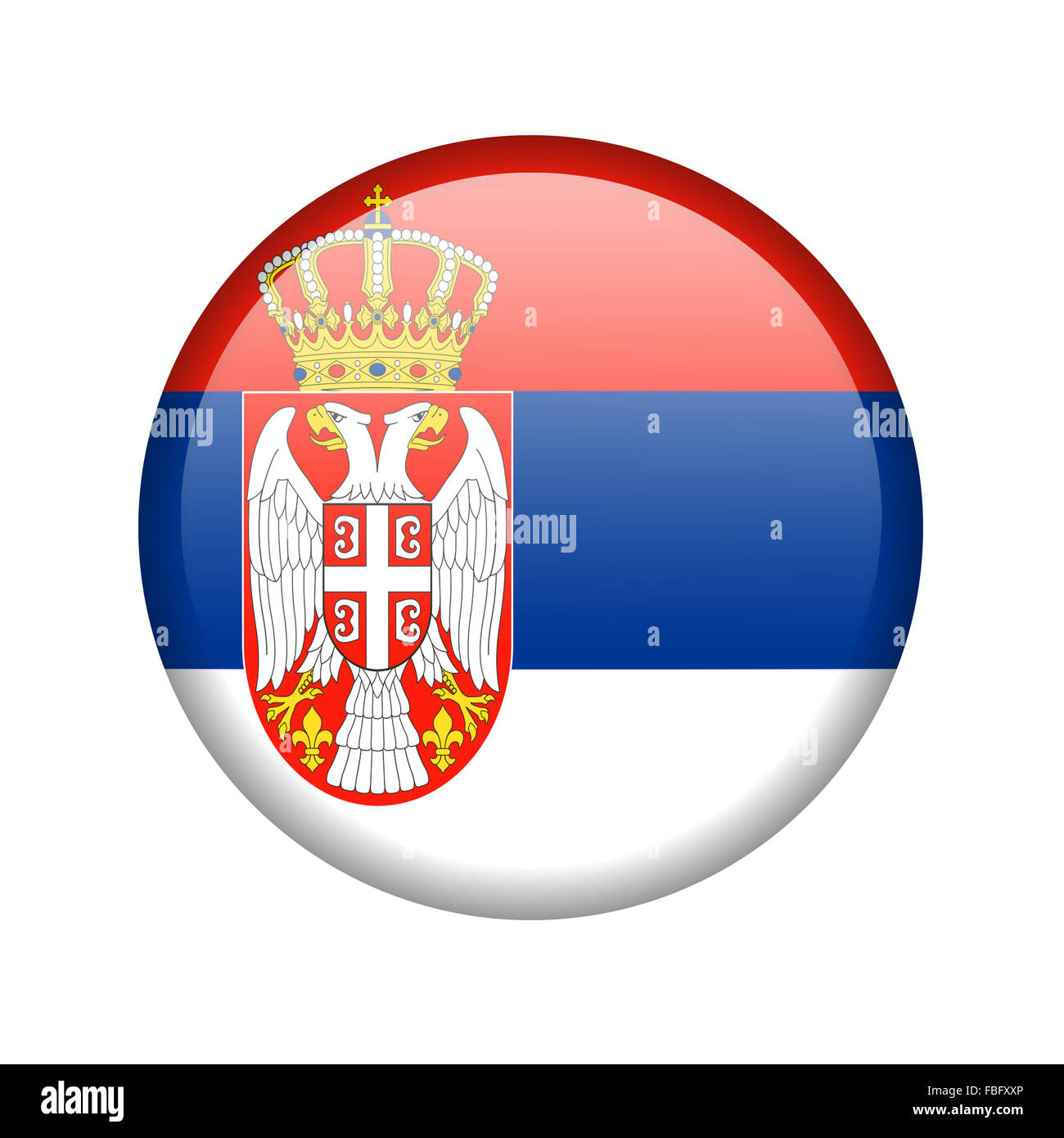 Le drapeau serbe Banque D'Images