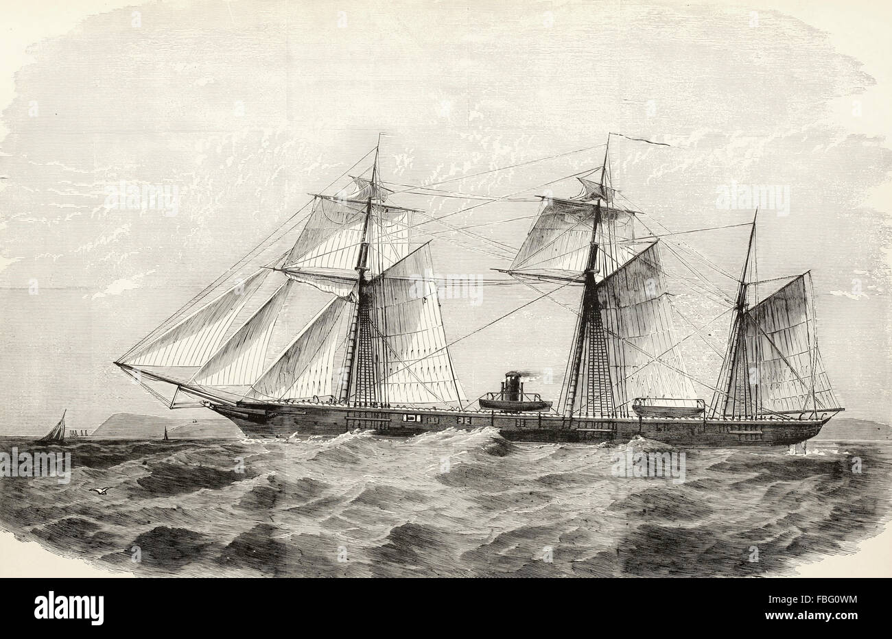 Le Corsaire confédéré 'vapeur' - Le Capitaine Raphael Summes Banque D'Images