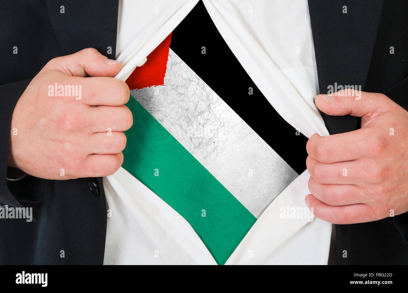 Le drapeau palestinien Banque D'Images