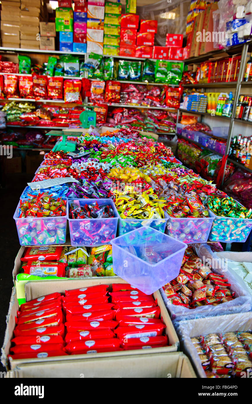 Shaxi,aliments,Marché,Légumes,épices Ingrédients médicinaux chinois de la province de Yunnan, Chine, République populaire de Chine, Chine Banque D'Images