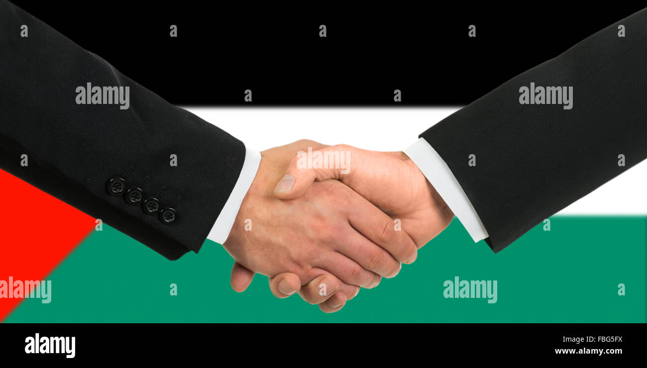 Le drapeau palestinien Banque D'Images