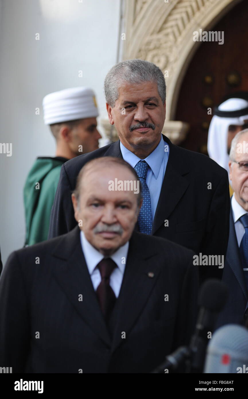 Algérie-Alger ,Sept 11, 2012 Abdelaziz Bouteflika et Abdelmalek Sellal à Alger, capitale de l'Algérie. Le président algérien Ab Banque D'Images