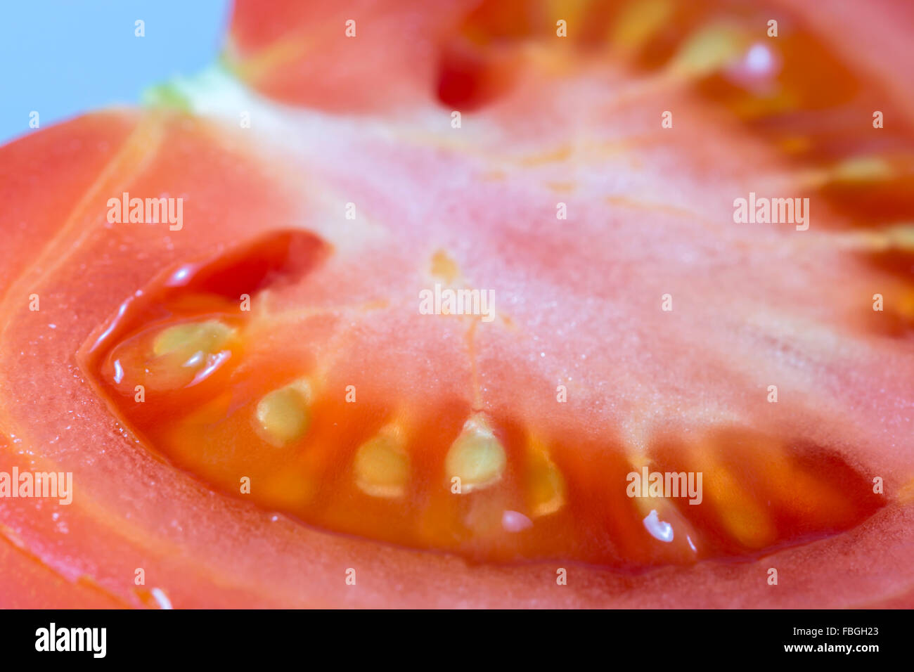 Tranches de tomate Close Up Banque D'Images