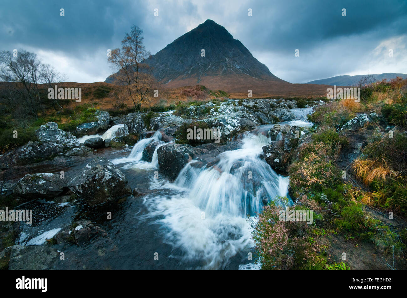 Buachaille Etive Mòr (gaélique écossais : Buachaille Eite Mòr, qui signifie 'le grand éleveur de Etive' Banque D'Images