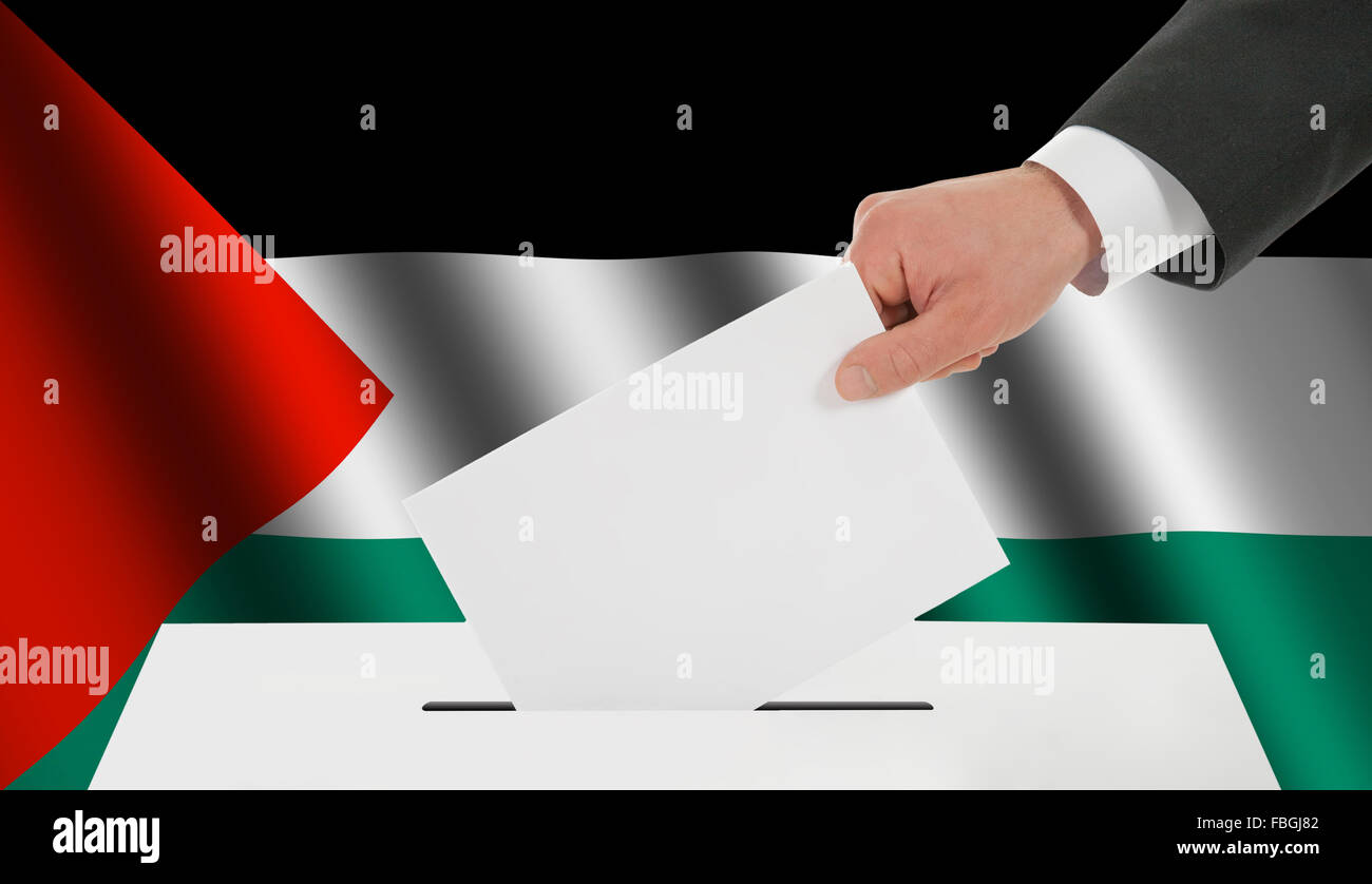 Le drapeau palestinien Banque D'Images