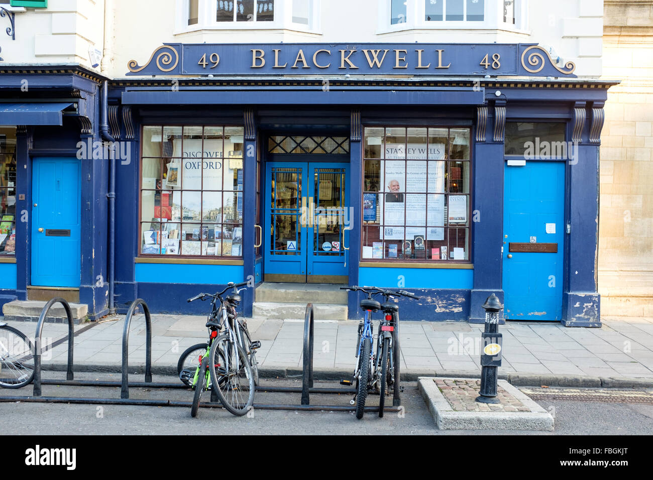 Blackwell's bookshop, 48 Broad Street, Oxford UK Banque D'Images