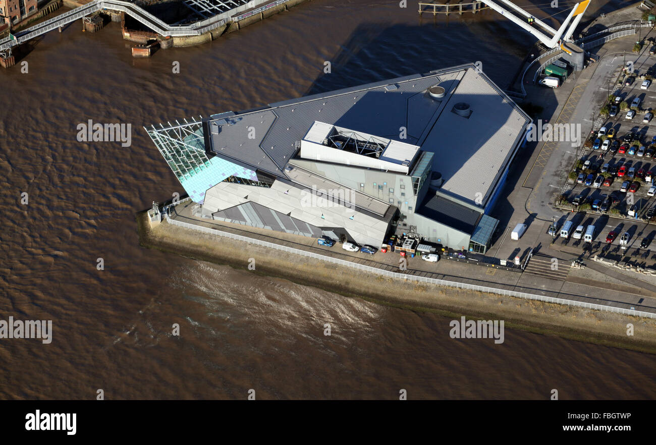 Vue aérienne de l'Aquarium profond à Hull, Royaume-Uni Banque D'Images
