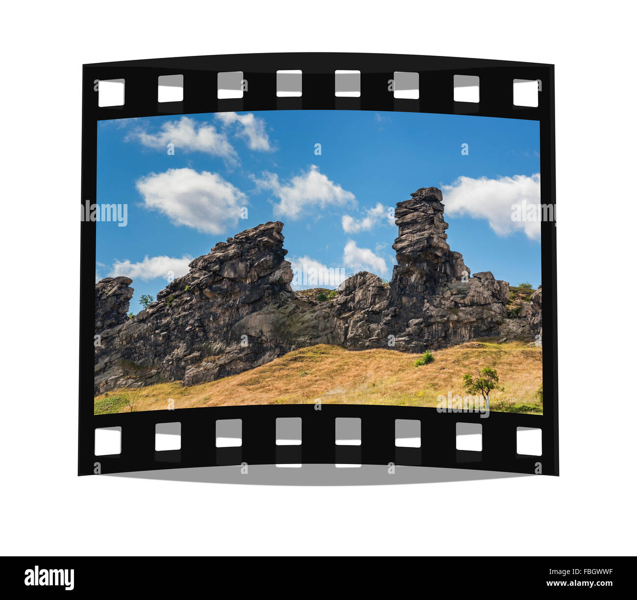 Le Teufelsmauer (Mur du diable) est une formation rocheuse de grès dur, district de Harz (Saxe-Anhalt, Allemagne, Europe Banque D'Images