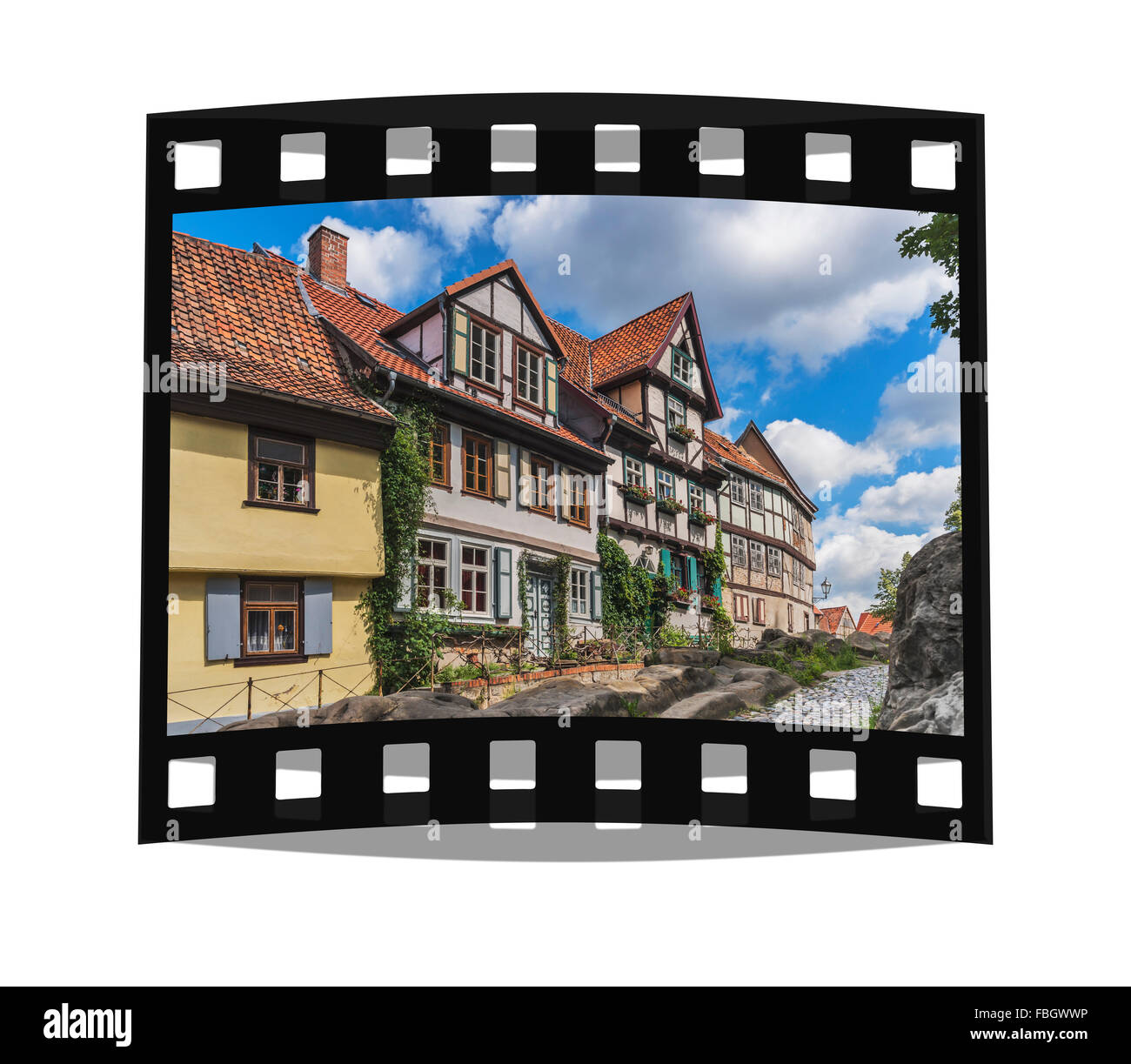 Schlossberg (Colline du Château), Quedlinburg Saxe-anhalt Allemagne Europe Banque D'Images