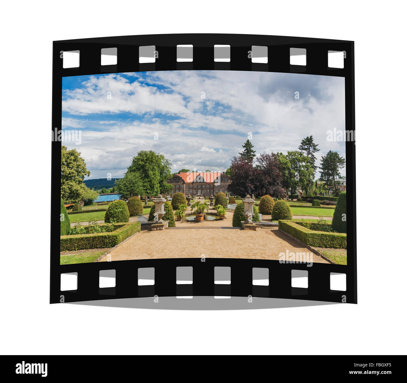 Petit château et parc dans le style baroque, Blankenburg, Harz, Saxe-Anhalt, Allemagne, Europe Banque D'Images