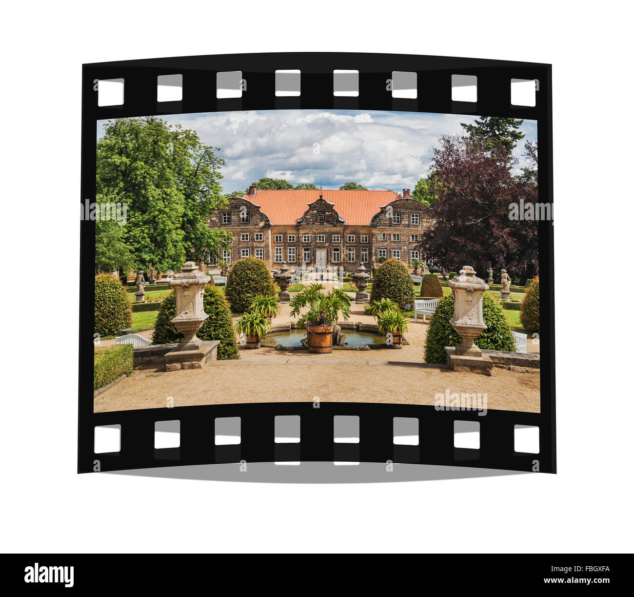 Petit château et parc dans le style baroque, Blankenburg, Harz, Saxe-Anhalt, Allemagne, Europe Banque D'Images