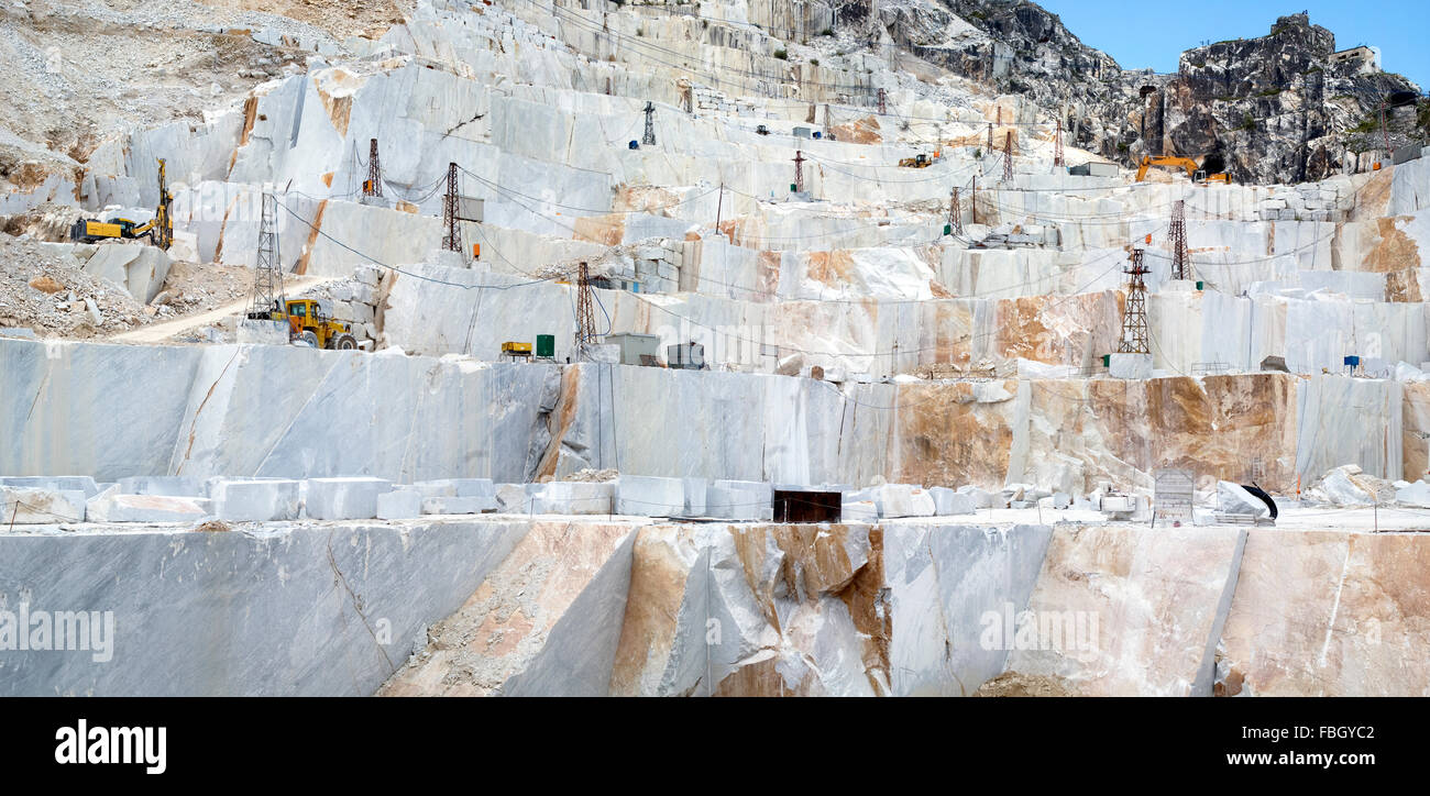 Site de la carrière de marbre de Carrara, Italie Banque D'Images