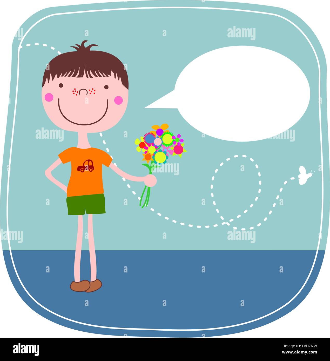 Cute Cartoon Boy Holding A Bouquet De Fleurs Avec Une Bulle Vide Image Vectorielle Stock Alamy Cute Cartoon Boy Holding A Bouquet De Fleurs Avec Une Bulle Vide Image Vectorielle Stock Alamy